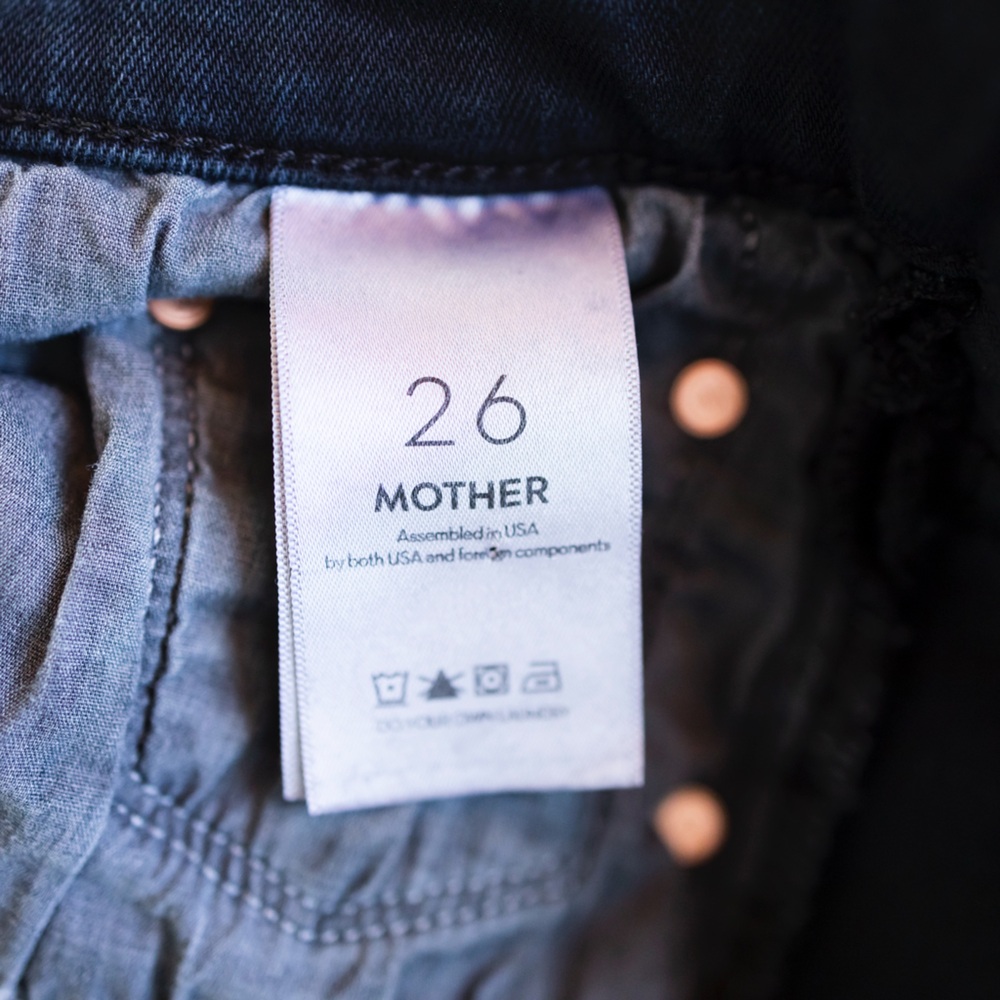 Mother Denim Rambler Wide Leg Mid Rise Dark Wash Jeans Size 26 Night in Venice - Picture 12 of 14